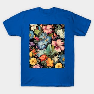 Vibrant Exotic Flower Pattern 2 T-Shirt